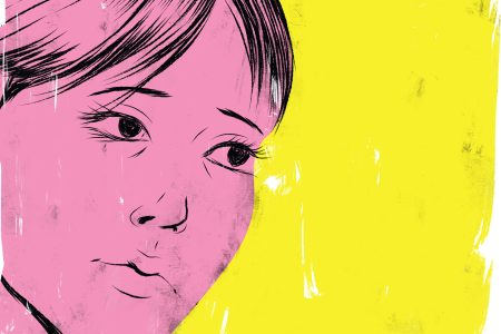 Illustration of a depressed woman staring into the distance